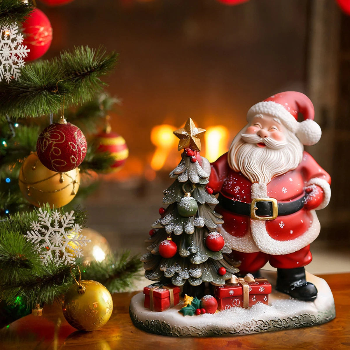 Christmas Resin Ornament Santa Claus Holiday Decoration