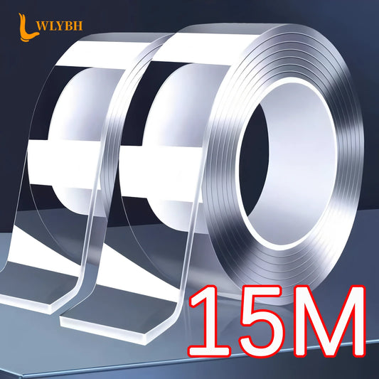 Nano Double Sided Adhesive Tape Extra Strong Glue Two Face Masking 15MM / Cinta doble cara ultra fuerte  15MM