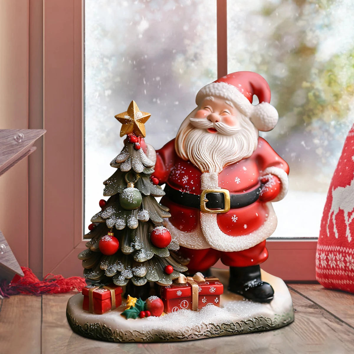 Christmas Resin Ornament Santa Claus Holiday Decoration