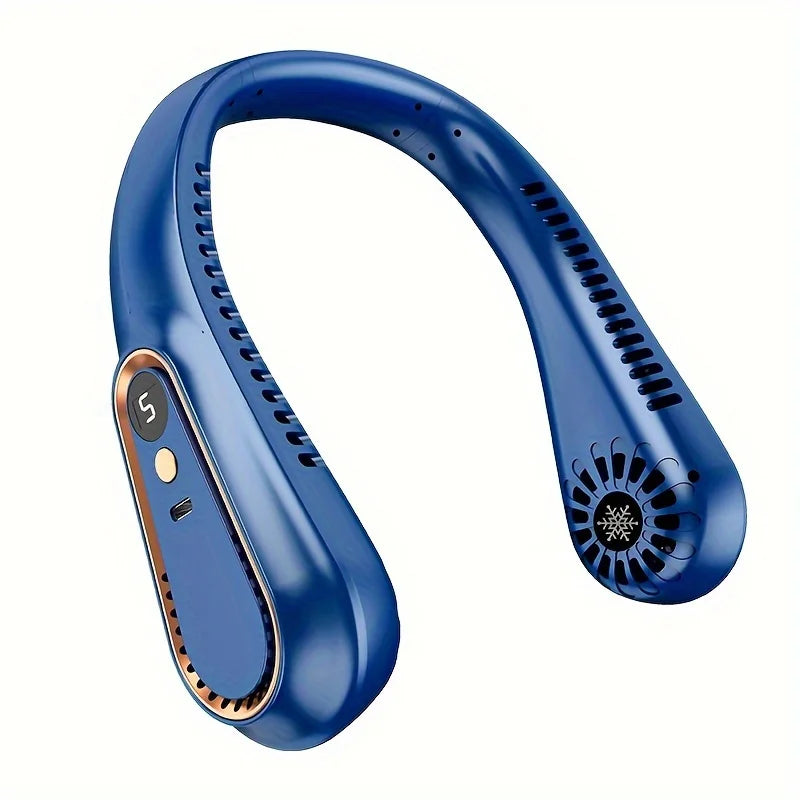 Hanging Neck Fan Digital Display Power Ventilador Bladeless Neckband Fan Portable Mini Air Cooler USB Rechargeable Electric Fans