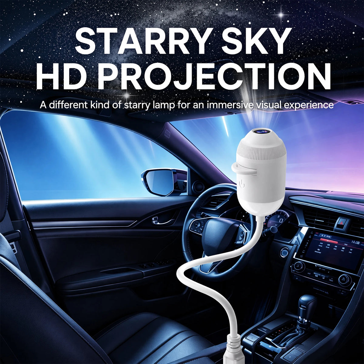 HD Smart Dynamic 5D Holographic Night Light Projector, 2-in-1 Galaxy Star and Ocean Projector with 3/6/12/24Films for Home Decor