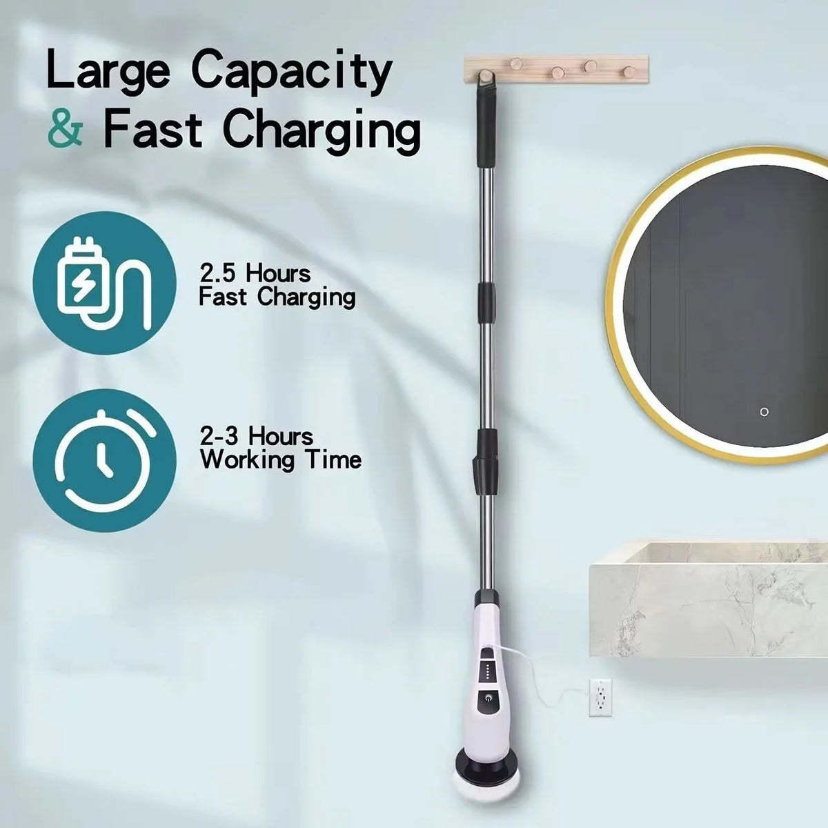 Electric Cleaning Brush / Cepillo de limpieza eléctrico