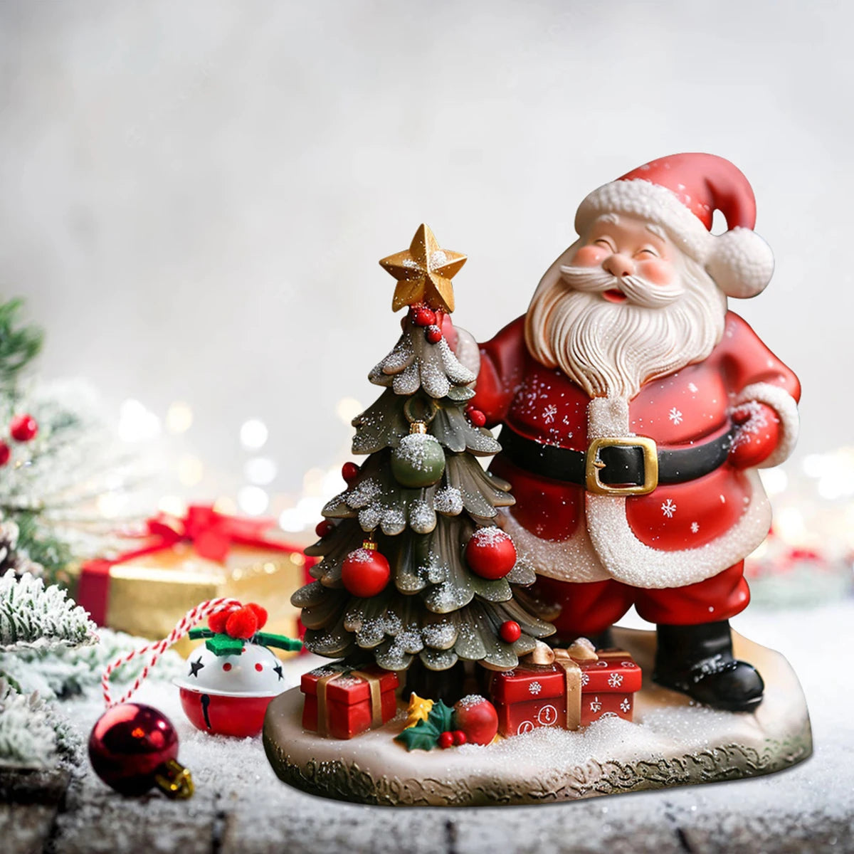 Christmas Resin Ornament Santa Claus Holiday Decoration