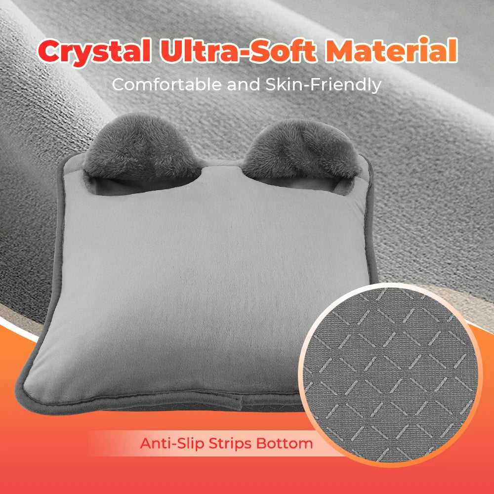 Electric Heating Foot Pad 4 Heat Levels Feet Warmer Household Soft Thermal Heating Blanket Foot Warming Mat Home Office Bedroom. /Almohadilla de Calefacción Eléctrica para Pies 4 Niveles de Calor Calentador de Pies Suave Ma